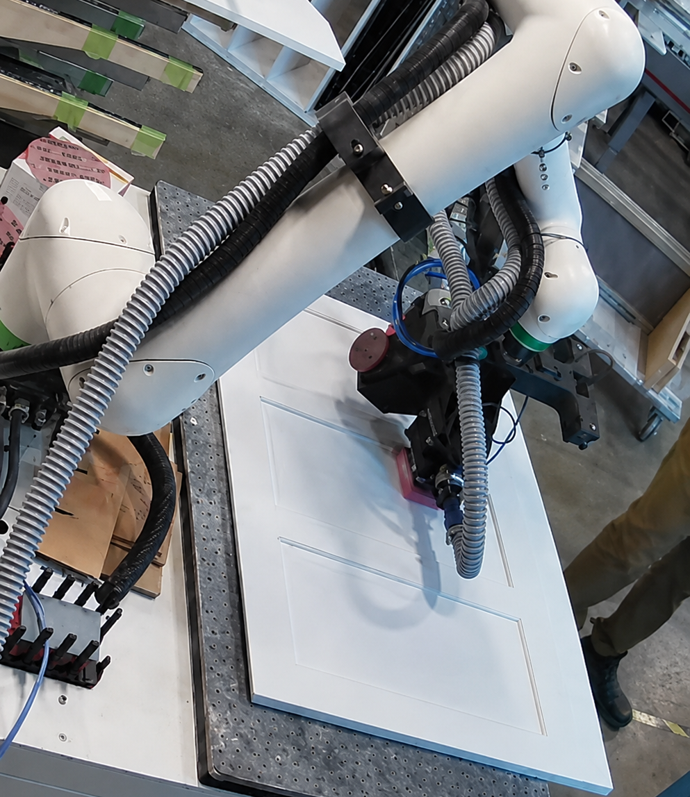 Sanding process in progress